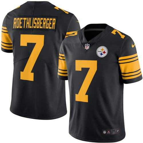 Nike Men & Women & Youth Steelers 7 Ben Roethlisberger Black Color Rush Limited Jersey,We sell and wholesale Nike Men & Women & Youth Steelers 7 Ben Roethlisberger Black Color Rush Limited Jersey on line form chian!